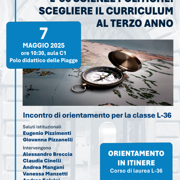 Orientamento in itinere: Scegliere il curriculum del terzo anno (L-36)