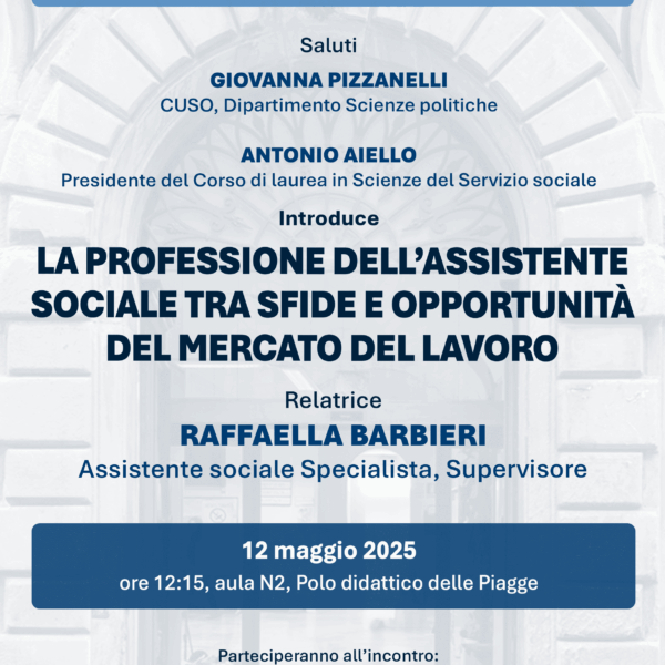 Orientamento in uscita: Raffaella Barbieri, Assistente sociale Specialista – incontro annullato