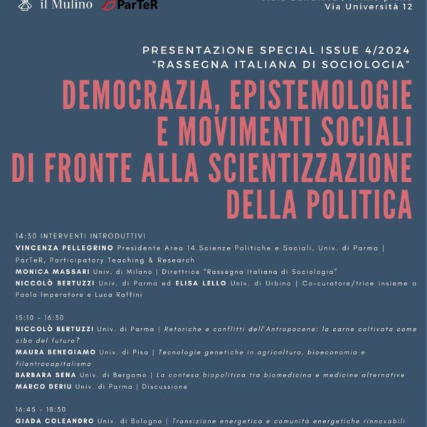 Partecipazione a evento: “Democrazia, epistemologie e movimenti sociali di fronte alla scientizzazione della politica”, Prof.ssa Maura Benegiamo
