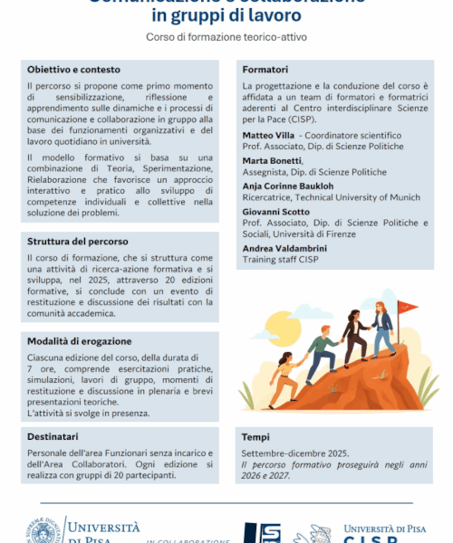 Comunicazione e collaborazione in gruppi di lavoro: corso di formazione teorico-attivo