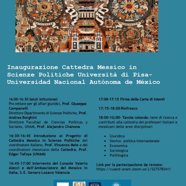 Inaugurazione accademica della Cattedra Messico in Scienze politiche